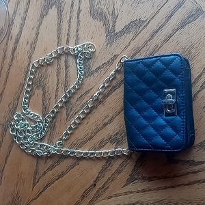 Mossimo quilted mini crossbody chain handbag wallet mini purse euc